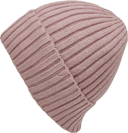 Beanie Γυναικείος Σκούφος Πλεκτός σε Ροζ χρώμα