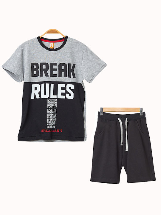 Reflex Kids Set with Shorts Summer 2pcs Gray