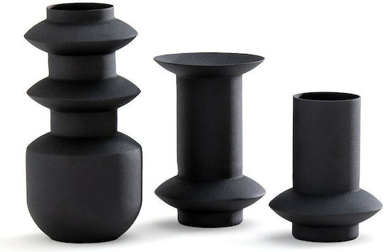 La Redoute Interieurs Διακοσμητικό Βάζο Metallisch Schwarz 22cm 1Stück