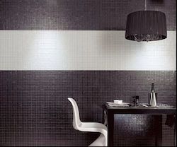 Vidrepur Kitchen Wall / Bathroom Matte Glass Tile 25x25cm Black