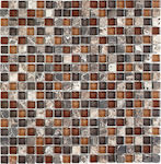 Piccadilly Placă Perete Interior Ceramic Lucios 30x30cm Multicolor