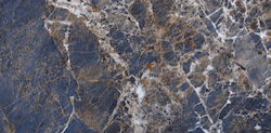 Piccadilly Placă Podea Interior din Granit Lucios 120x60cm Albastru