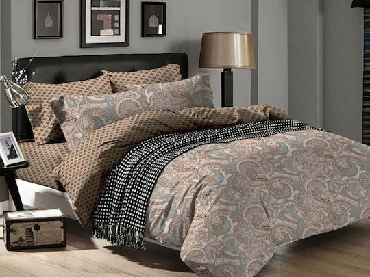 Sheet Sets Single with Elastic 100x200+30cm. Beige 3pcs