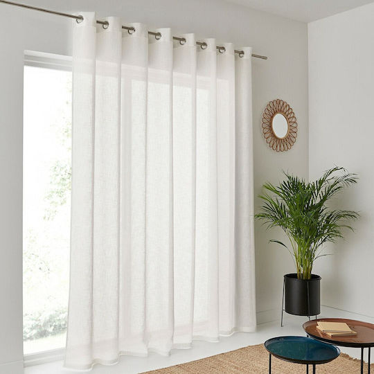 La Redoute Interieurs Curtain with Grommet White 324215405_10465_60 140x250cm