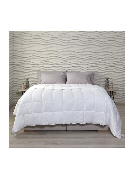 Aigaion Single Quilt with Microfiber Filling 160x240cm White