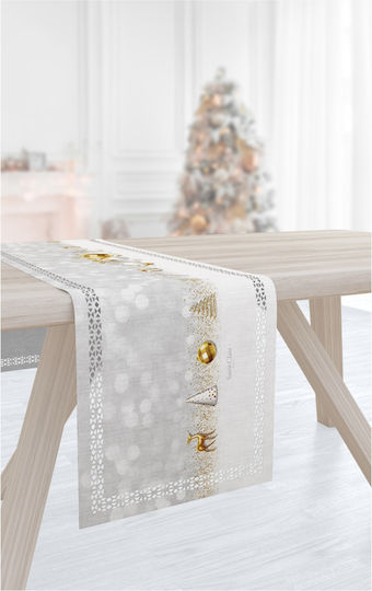 Saint Clair Polyester Canneroni Tablecloth Runner Beige 40x160cm