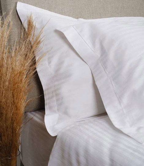 Cotton Linen Σετ Oxford Alb 50x70cm 217033