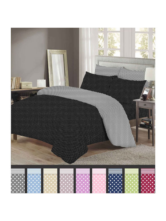 Marwa Duvet Cover Set Single with Pillowcase 160x240 Black