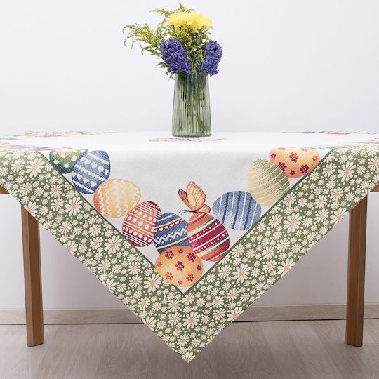Lampiris Interiors Easter Daisy Πασχαλινό Τραπεζομάντηλο Υφασμάτινο 140x140εκ.
