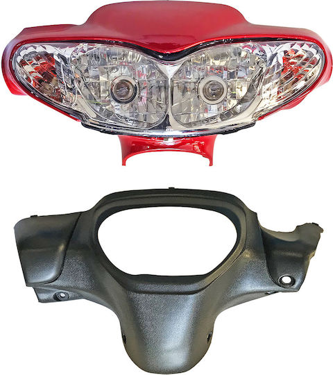 Set Capace Ghidon Motocicletă pentru Yamaha Crypton R 115 Roșu 1buc