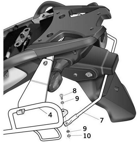 Shad Motorrad-Gepäckträger Einbausätze für Suzuki V-Strom 650 / DL 650 V-STROM 12-16