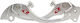 Racing Boy Set of Motorcycle Brake/Clutch Levers Adjustable Silver 11860533