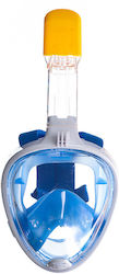 Ocean Diving Mask Silicone Full Face with Breathing Tube in Light Blue color