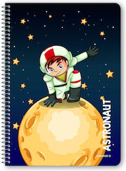 Logigraf ASTRONAUT Ruled Spiral Notebook B5 90 Sheets 3 Subjects Multicolour 6pcs