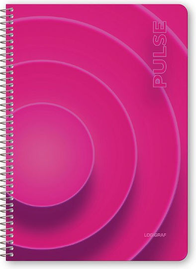 Logigraf Spiral Notebooks Ruled A4 90 Sheets 3 Subjects PULSE Multicolour 6pcs