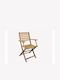 Outdoor Armchair Wooden Brown 1pcs 55x51.5x87cm.