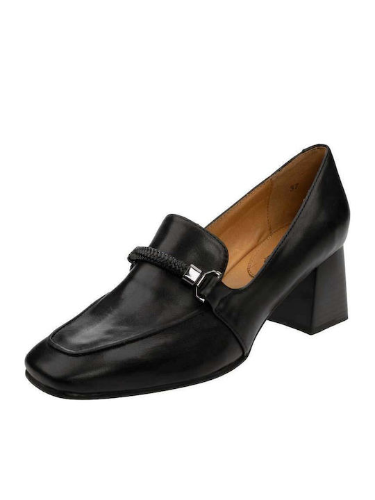 Caprice Leder Pumps mit mittelhohem Absatz Schwarz
