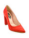 Yfantidis Suede Pointed Toe Red Heels