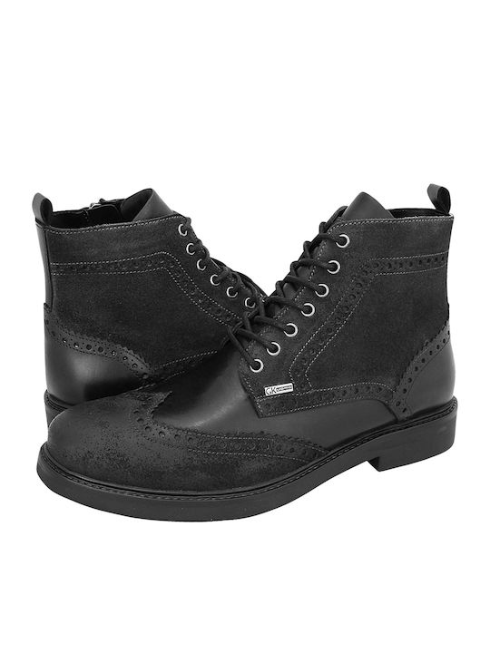 Piele Negru Ghete barbati
