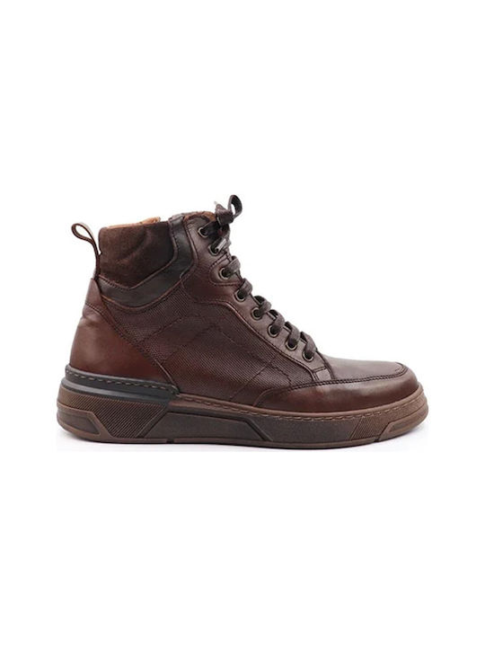 Antonio Shoes Men's Leather Boots Brown