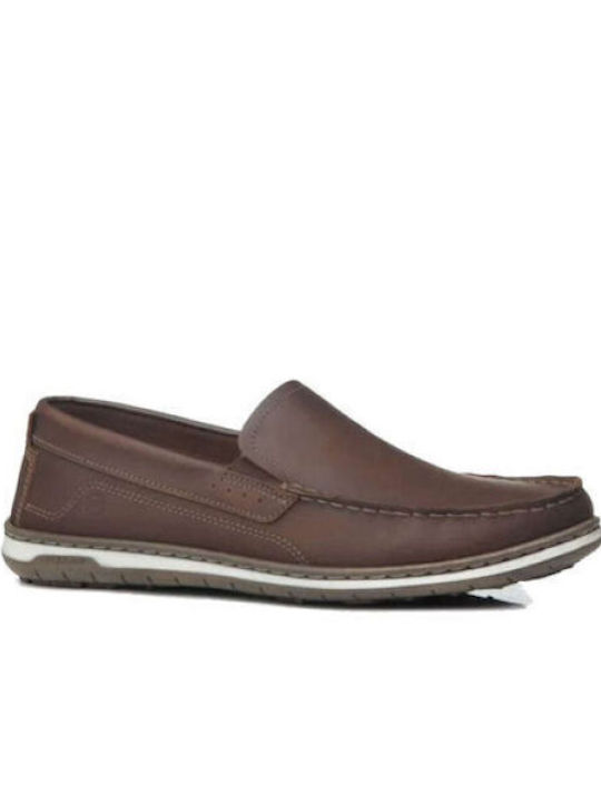 Pegada Men's Leather Loafers Brown