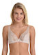 Triangle Triangle Bra without Padding Underwire Beige