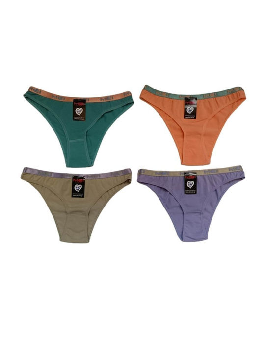 MEI Baumwolle Damen Slip MultiPack