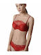 Gisela Lace Underwear Set with Bra & Slip Red