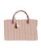 Noidinotte Fabric Beach Bag Red with Stripes