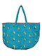 Brims and Trims Fabric Beach Bag Turquoise