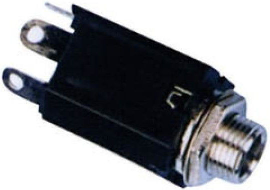Lz Βύσμα 6.3mm Jack mono female 10τμχ Μαύρο (01.111.0059)