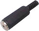 Ultimax Βύσμα 2.5mm Jack female 5τμχ Μαύρο 01.111.0007