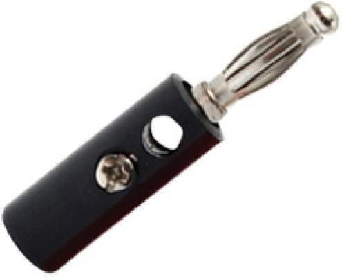 Plug Banana male 50pcs Black (01.093.0036)
