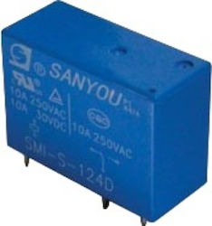 Ρελέ 12V 10A 20τμχ Relay Mini 1P 12V DC 10A 01.077.0060