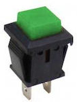 On-Off switch Pushbutton Green 1pcs