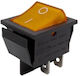 On-Off switch Rocker with Lighting Yellow 1pcs
