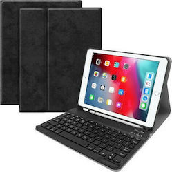 Bluetooth Flip Cover Synthetic Leather with Keyboard English US Black (iPad 2017/2018 9.7"Universal 9.7")