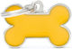 My Family Hundemarke Knochen Gelb Metall Klein