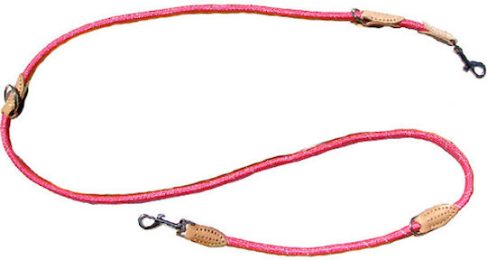 Pet Interest Hundeleine/Führleine Leder LEASH ROPE MULTI GRIP in Rosa Farbe 2m x 1.2cm