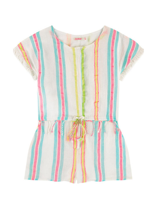 Kinderstoff-Overall-Shorts/Bermudas Weiß