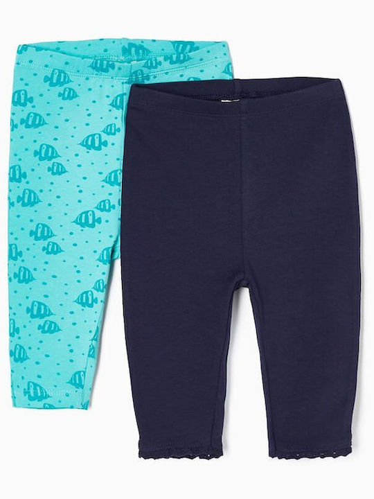 Zippy Set of Kids Long Leggings Blue