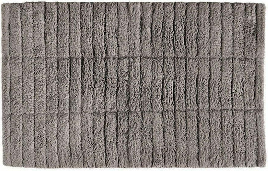 Zone Denmark Πατάκι Μπάνιου Βαμβακερό Tiles 13534 Γκρι 80x50εκ.
