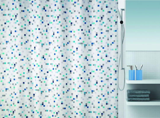 Blue Fabric Shower Curtain 180x200cm
