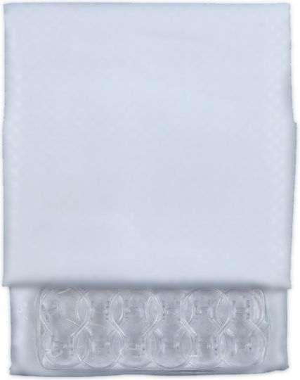 Import Hellas Fabric Shower Curtain 180x200cm White