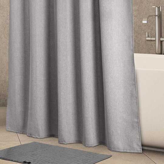 Fieldcrest Κουρτίνα Μπάνιου Υφασμάτινη 180x200cm Γκρι