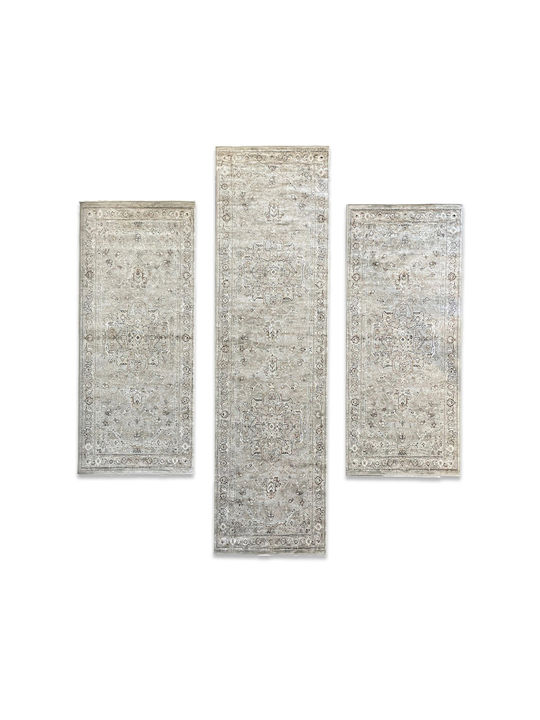 Bekas Carpets Set Sommer Schlafzimmer-Teppichsets Synthetisch,Polyester/Cotton/Leather Gray 84011-8282 3Stück