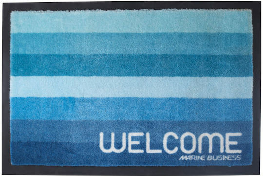 Marine Business Entrance Mat Anti-slip made of Rubber Blue 50x70cm