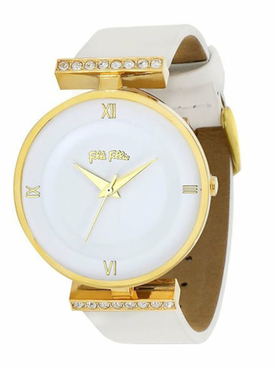 Folli Follie Vintage Dynasty Ceas de Damă cu Alb Curea din Piele