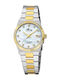 Lotus Watches Γυναικείο Ρολόι Μπαταρίας με Ασημί Μεταλλικό Μπρασελέ