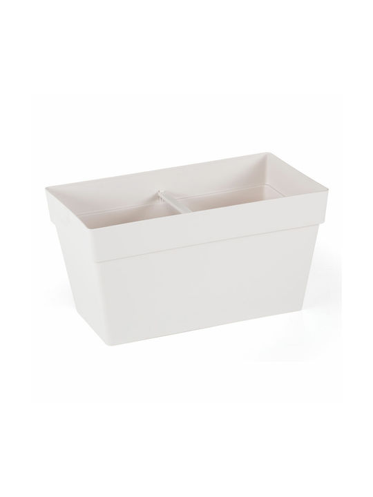 Serinova Auto-udare Planter Box Plastic Cremă 30x17x15.8cm.